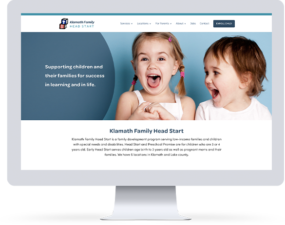 Klamath Family Head Start website design